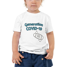 Load image into Gallery viewer, Toddler wearing Generation COVID-19 T-shirt in white
